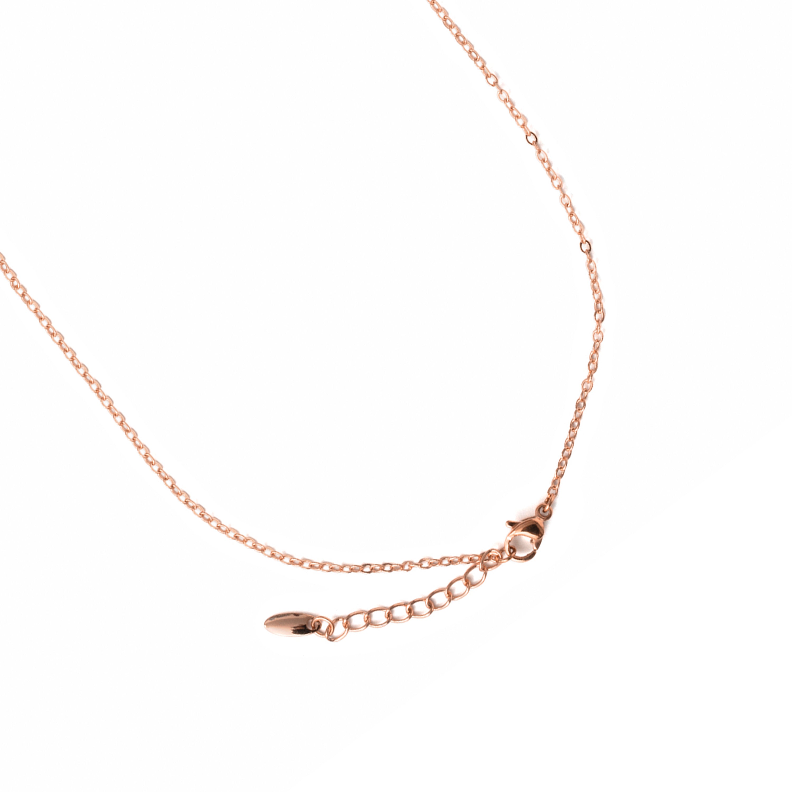 Collana con zirconi multicolore finitura in oro rosa 18k - Orsu
