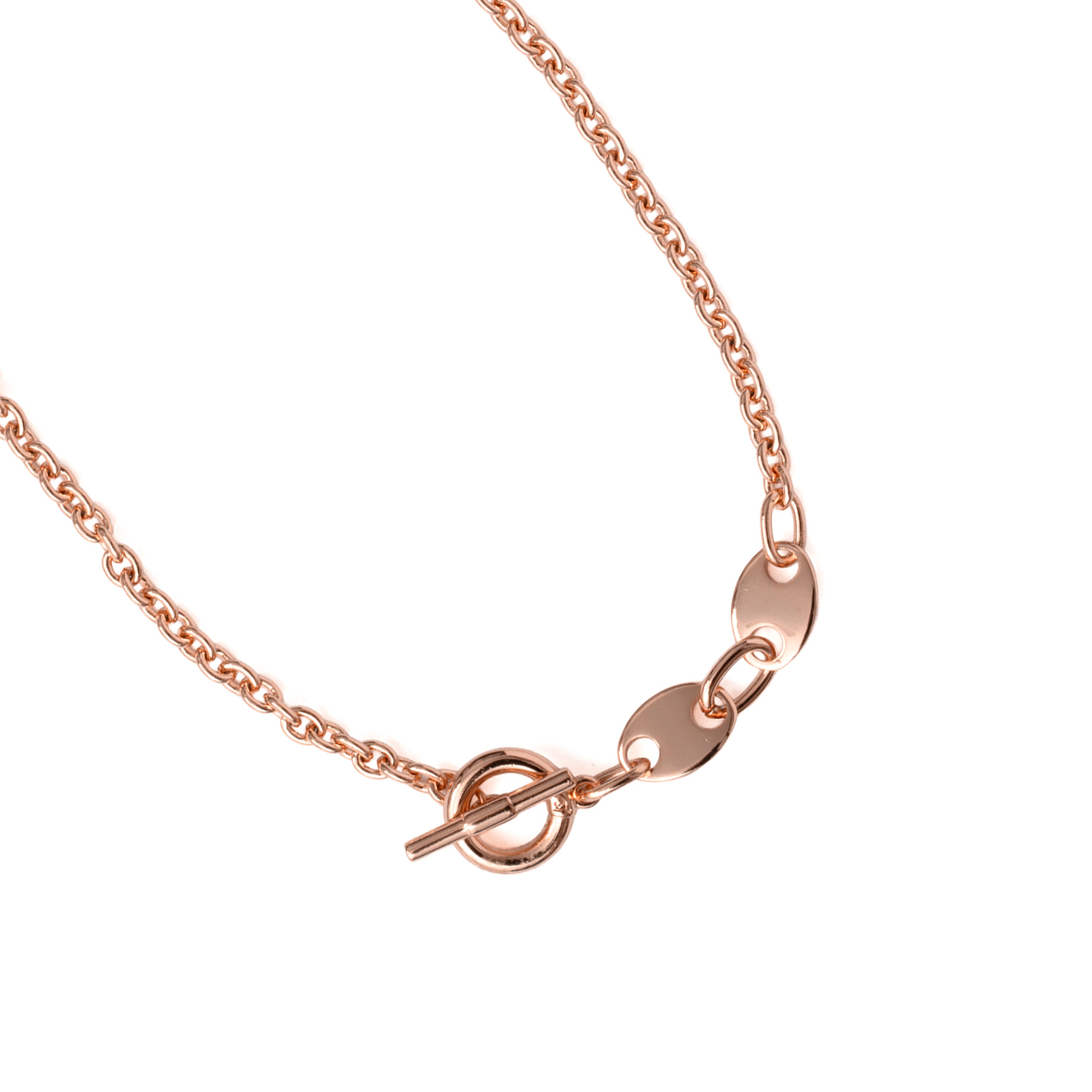 18k rose gold finished necklace - Rocain