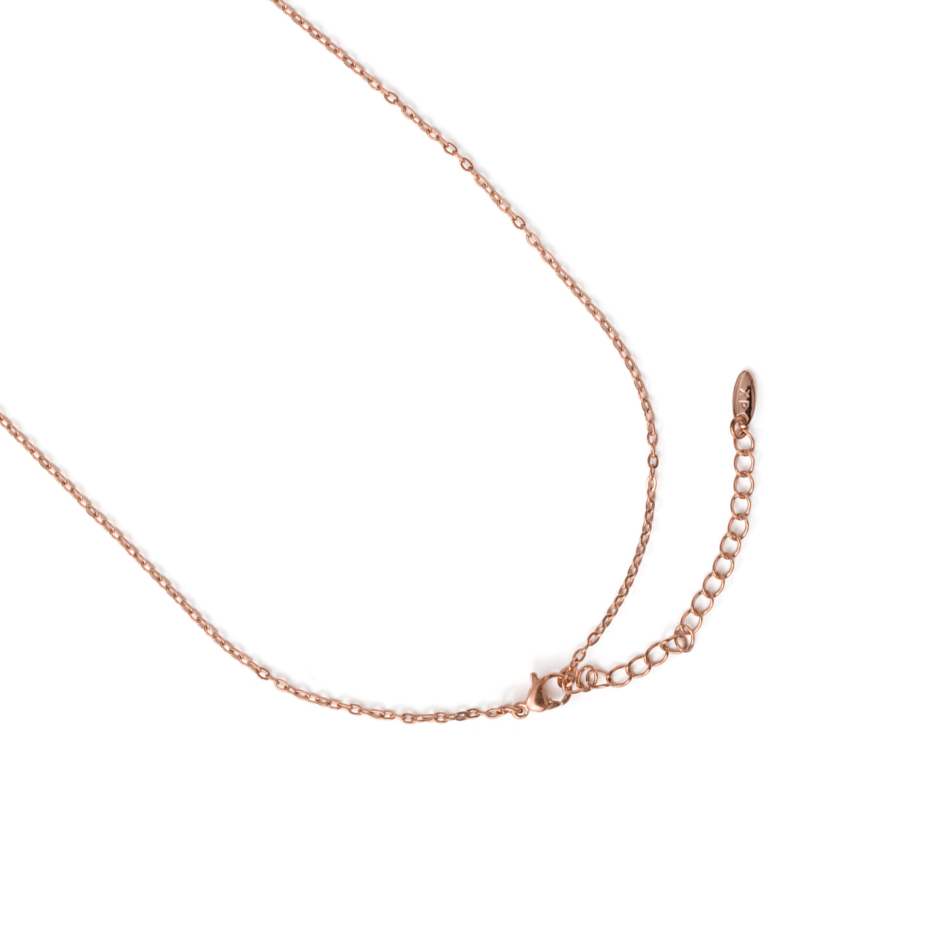 Amethyst Zircon Necklace with 18k Rose Gold Finish - Dawon