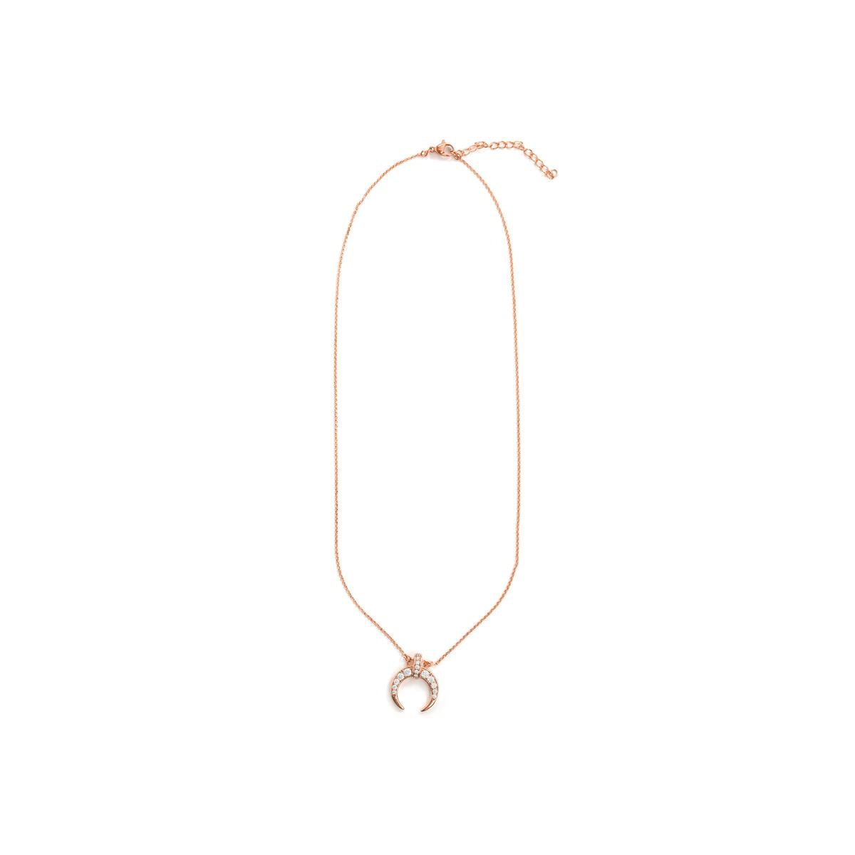 Collana in lega di metallo e zircone brillante con finitura in oro rosa 18k - Cali