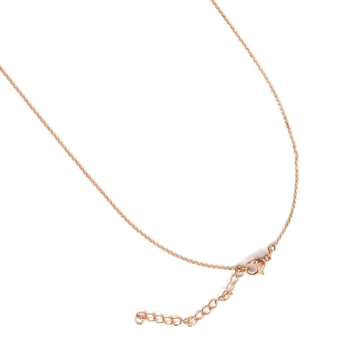 Collana in lega di metallo e zircone brillante con finitura in oro rosa 18k - Cali