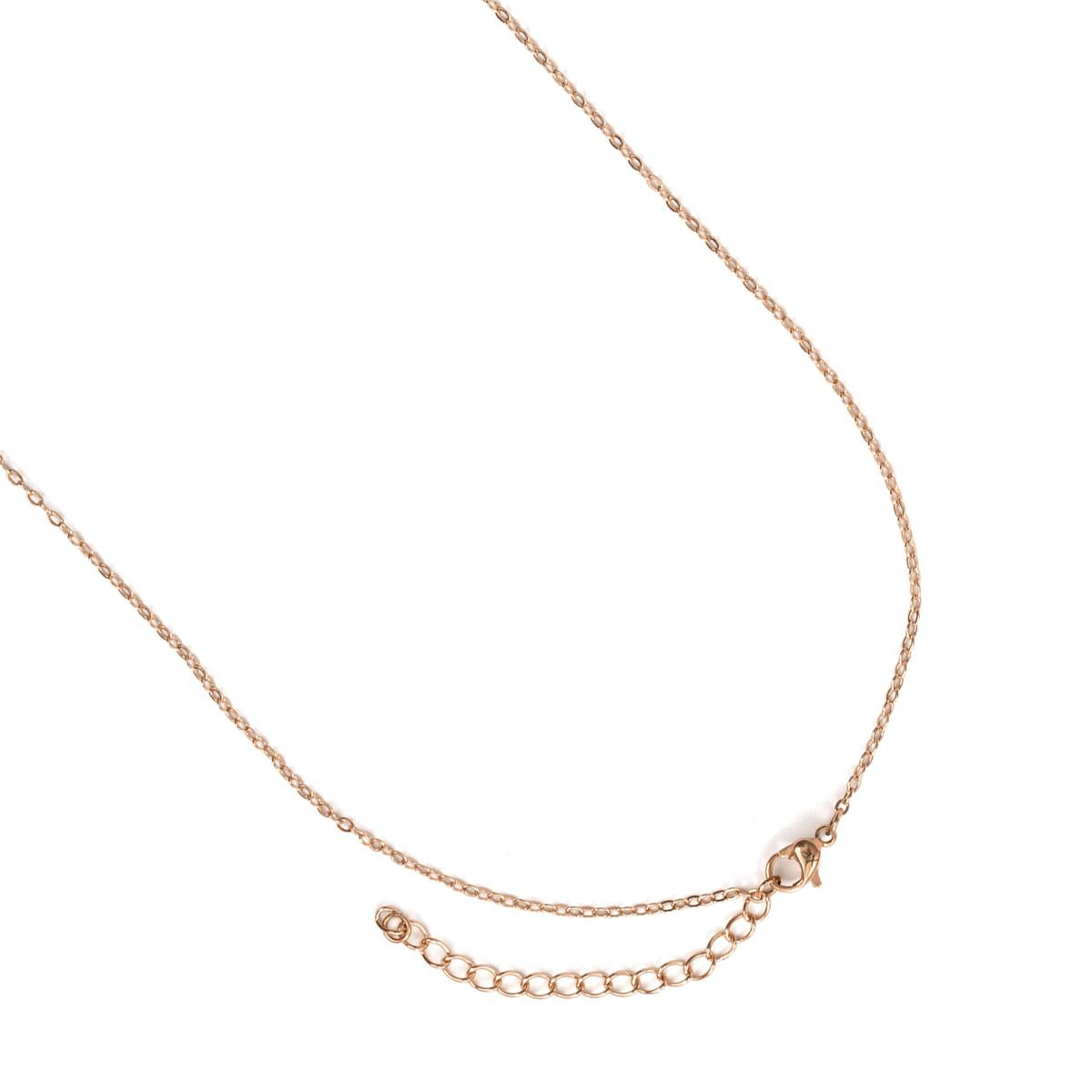 Collana in lega metallica e zirconi multicolore con finitura in oro rosa 18k - Naru