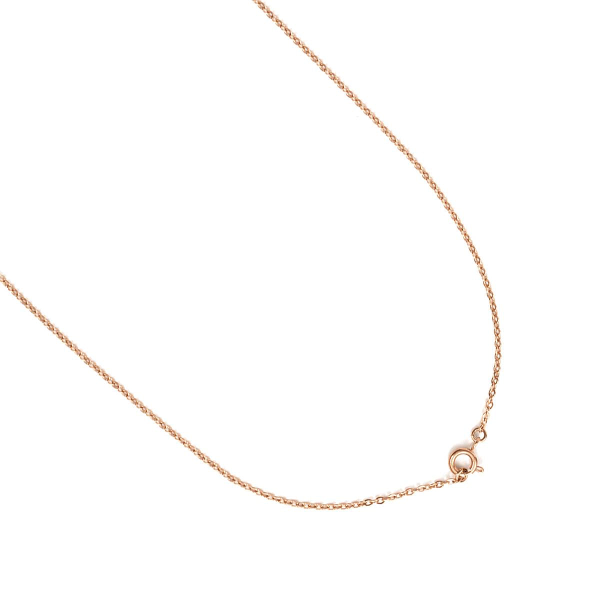 Collier en alliage de métal et zircon rubis finition or rose 18 carats - Kailial