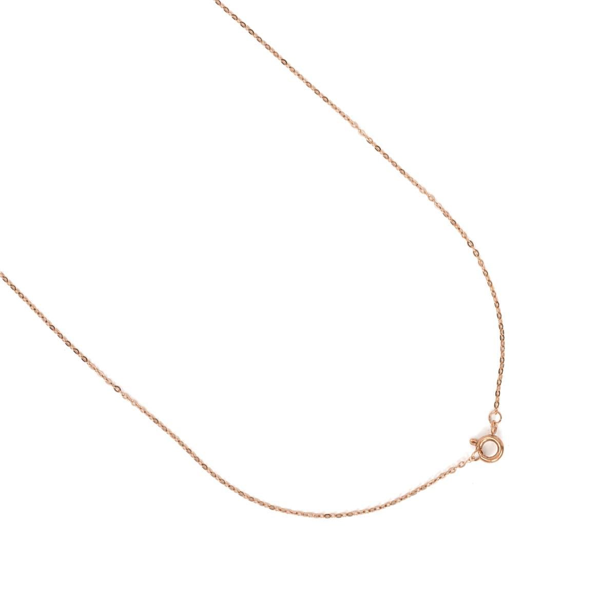 Collier en alliage de métal et zircon multicolore finition or rose 18 carats - Mahdas