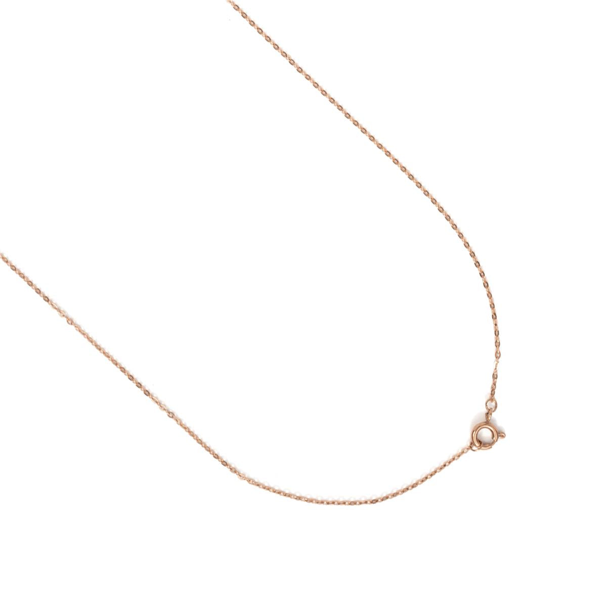 Collana in lega di metallo e zircone brillante con finitura in oro rosa 18k - Croce
