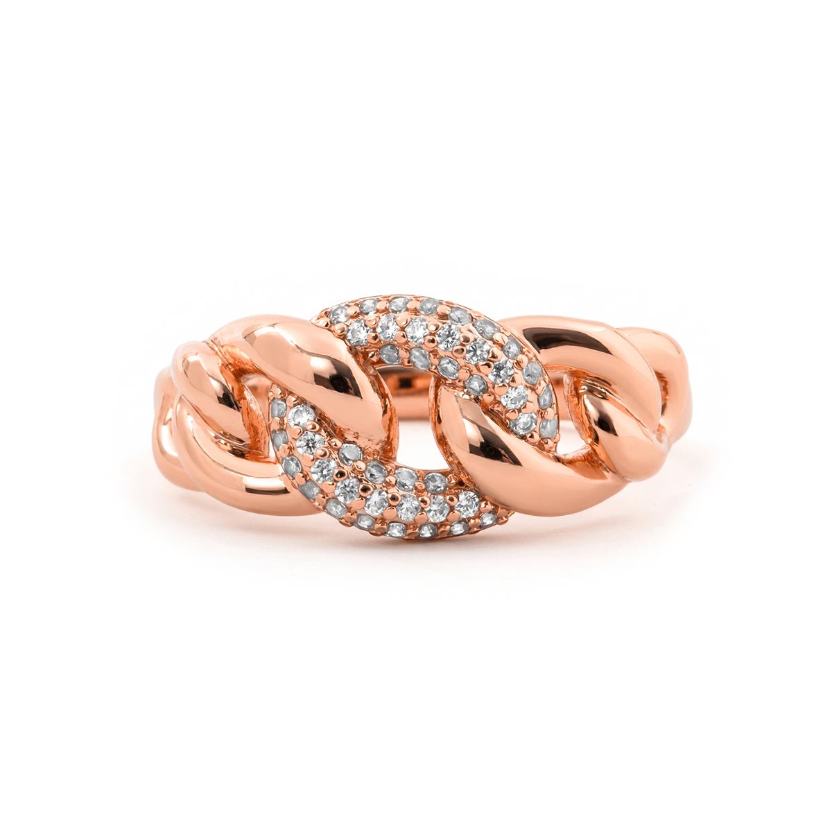 Ring Ka mit 18k Roségold-Finish - Ka WEISS