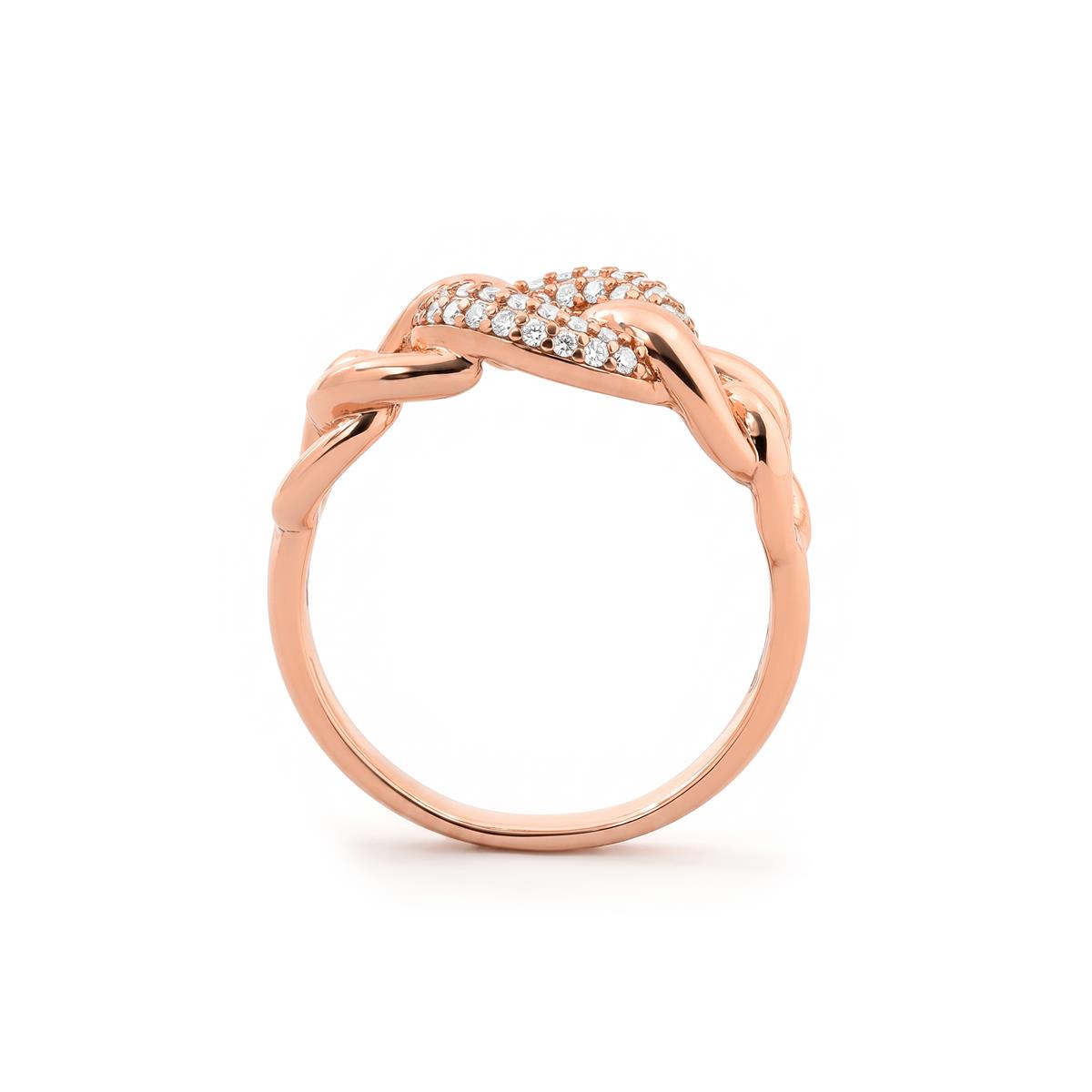 Ring Ka mit 18k Roségold-Finish - Ka WEISS