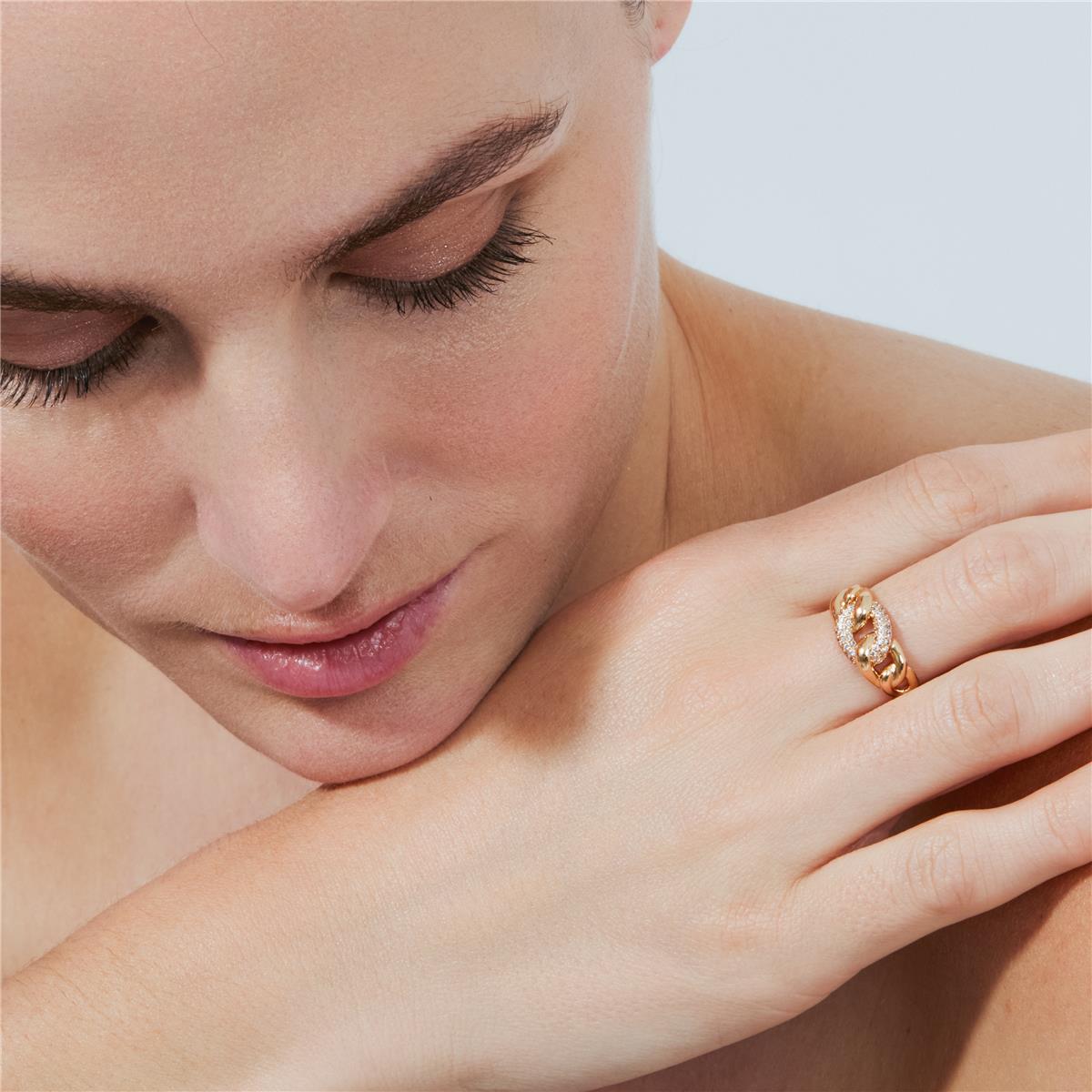 Ring Ka mit 18k Roségold-Finish - Ka WEISS