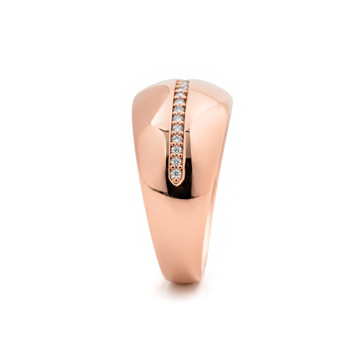 Anel Yagar acabamento ouro rosa 18k - Yagar BRANCO