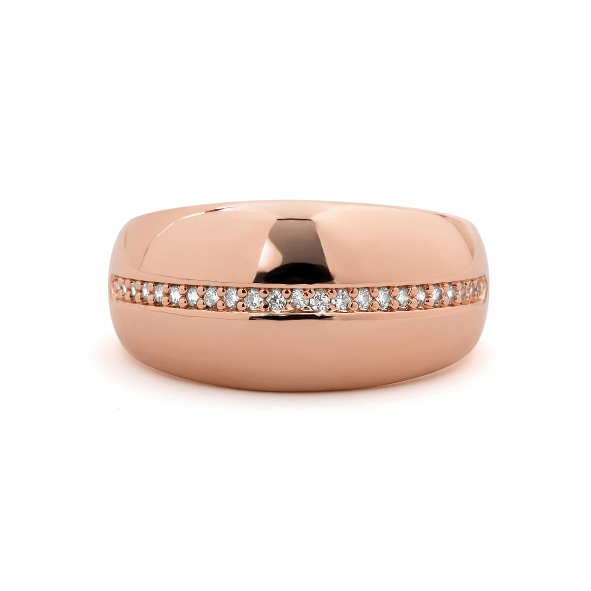 Anel Yagar acabamento ouro rosa 18k - Yagar BRANCO