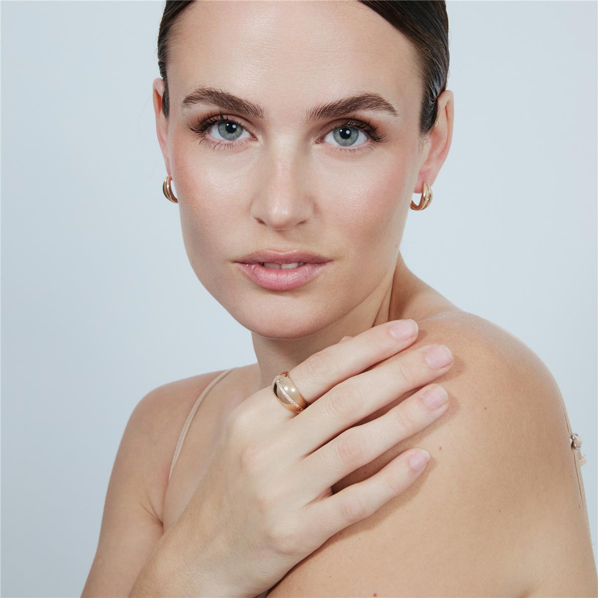 Anel Yagar acabamento ouro rosa 18k - Yagar BRANCO