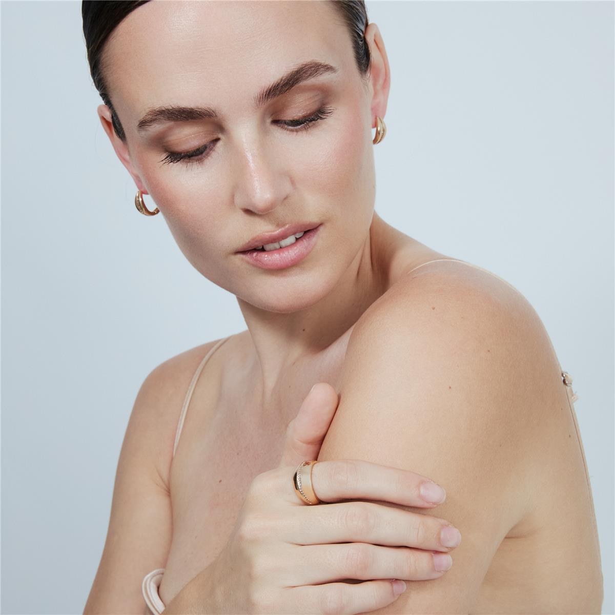 Anel Yagar acabamento ouro rosa 18k - Yagar BRANCO