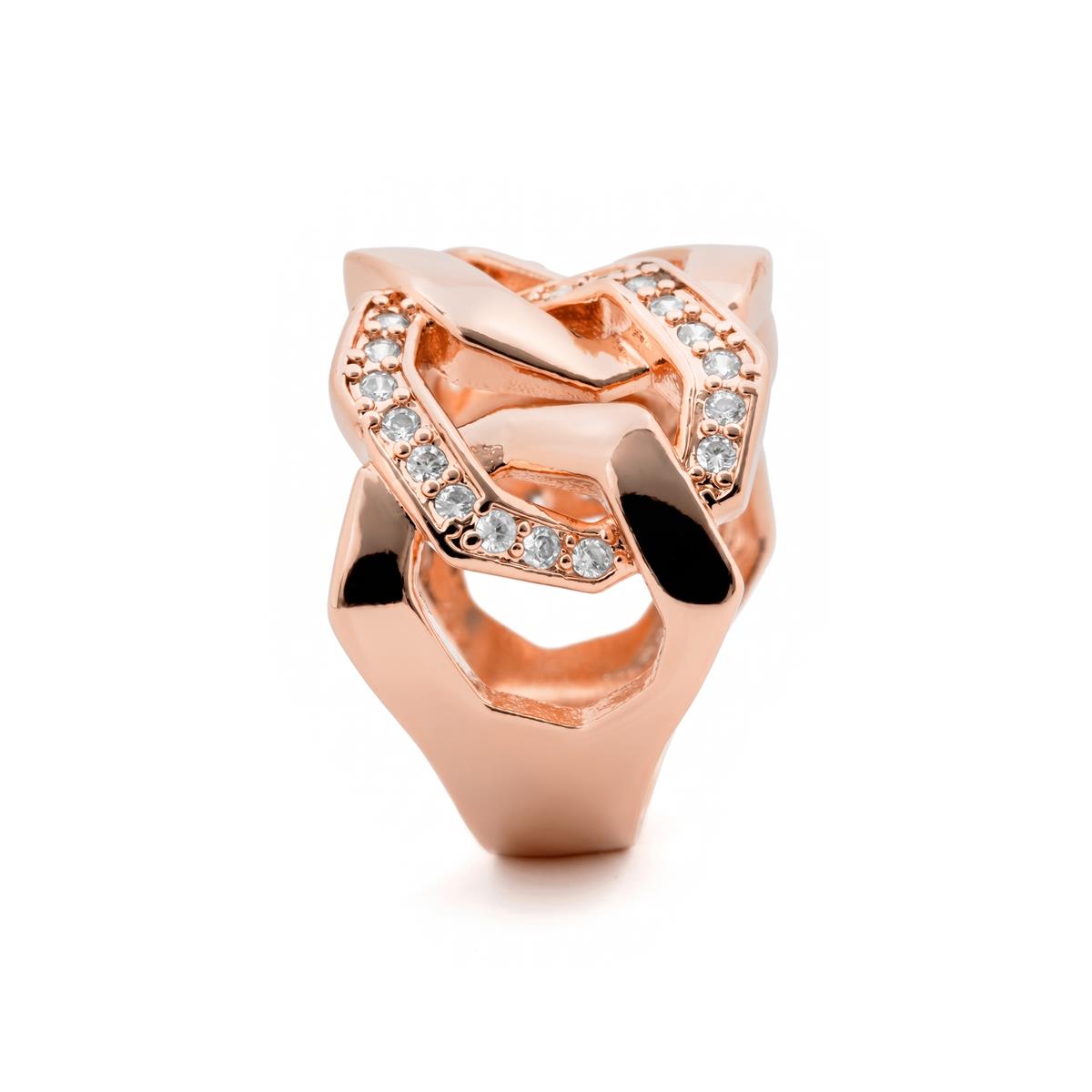 Isalzun ring with 18k rose gold finish - Isalzun WHITE