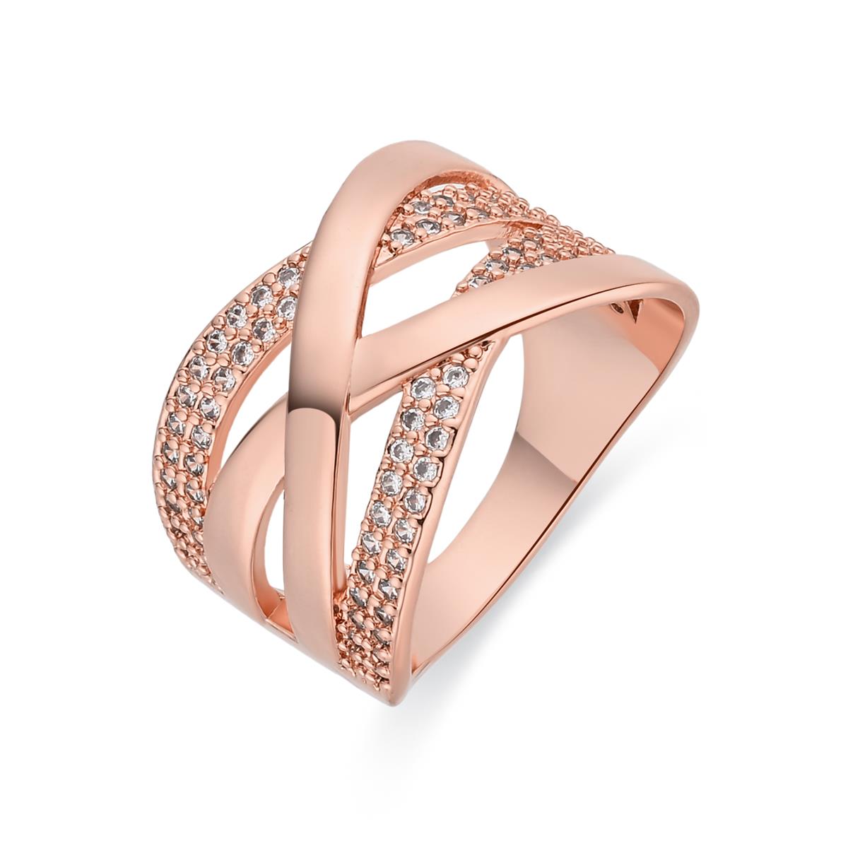 Anel Miakta acabamento ouro rosa 18k - Miakta BRANCO