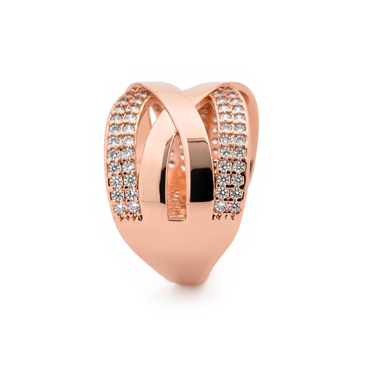 Anel Miakta acabamento ouro rosa 18k - Miakta BRANCO