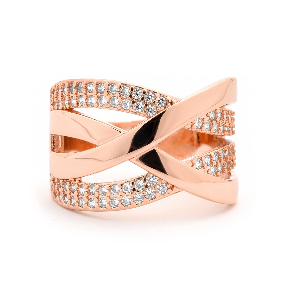 Anel Miakta acabamento ouro rosa 18k - Miakta BRANCO