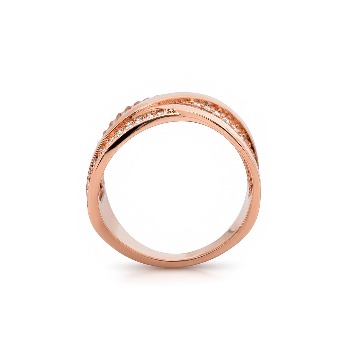 Anel Miakta acabamento ouro rosa 18k - Miakta BRANCO