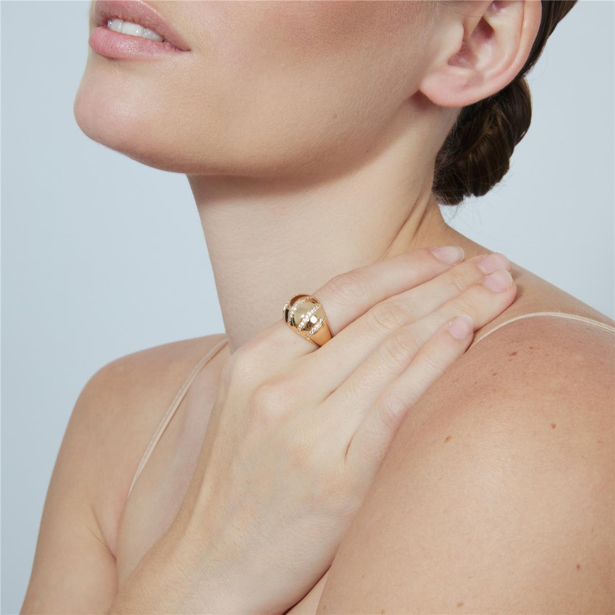 Ring Dudoma mit 18k Roségold-Finish - Dudoma WEISS