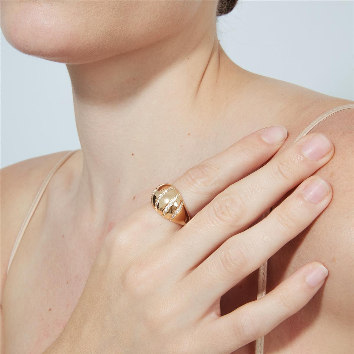 Ring Dudoma mit 18k Roségold-Finish - Dudoma WEISS