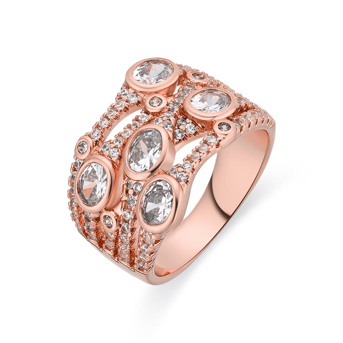 Ring Doncu mit 18k Roségold-Finish - Doncu WEISS
