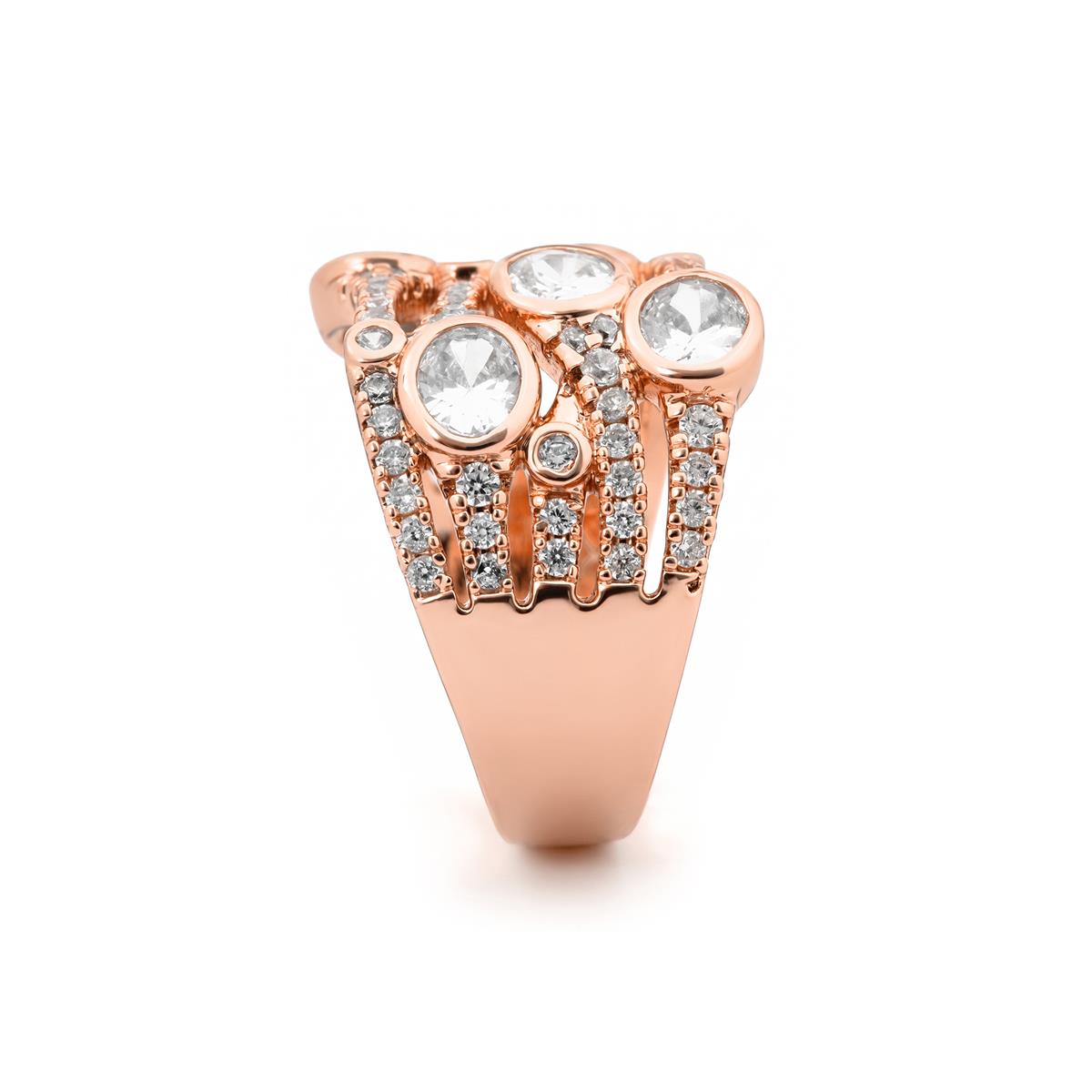 Ring Doncu mit 18k Roségold-Finish - Doncu WEISS