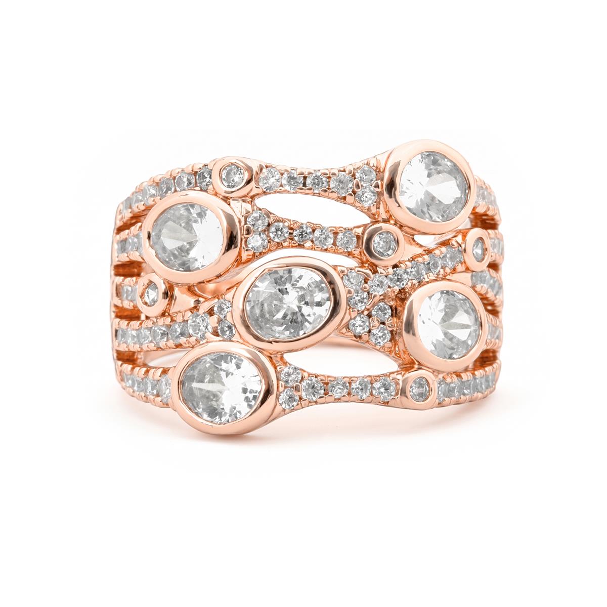 Ring Doncu mit 18k Roségold-Finish - Doncu WEISS