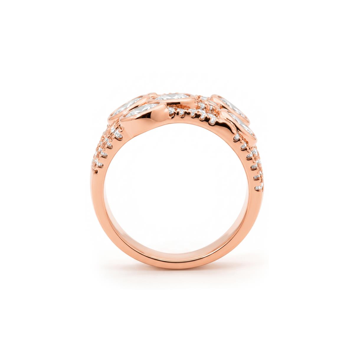 Ring Doncu mit 18k Roségold-Finish - Doncu WEISS