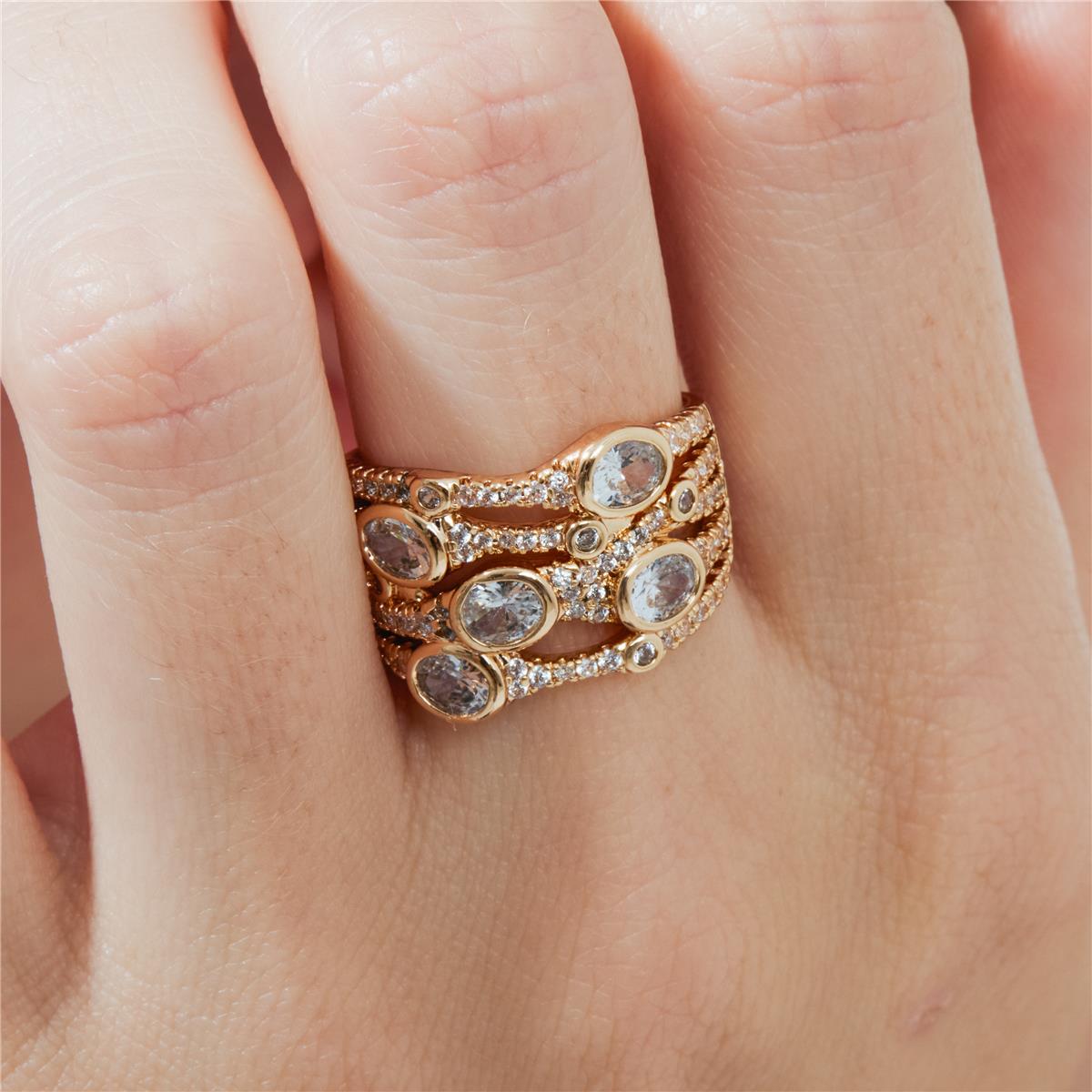 Ring Doncu mit 18k Roségold-Finish - Doncu WEISS