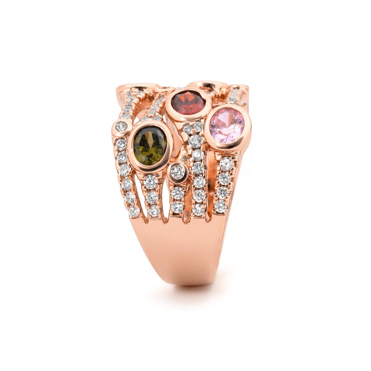 Anillo Doncu acabado oro rosa 18k - Doncu