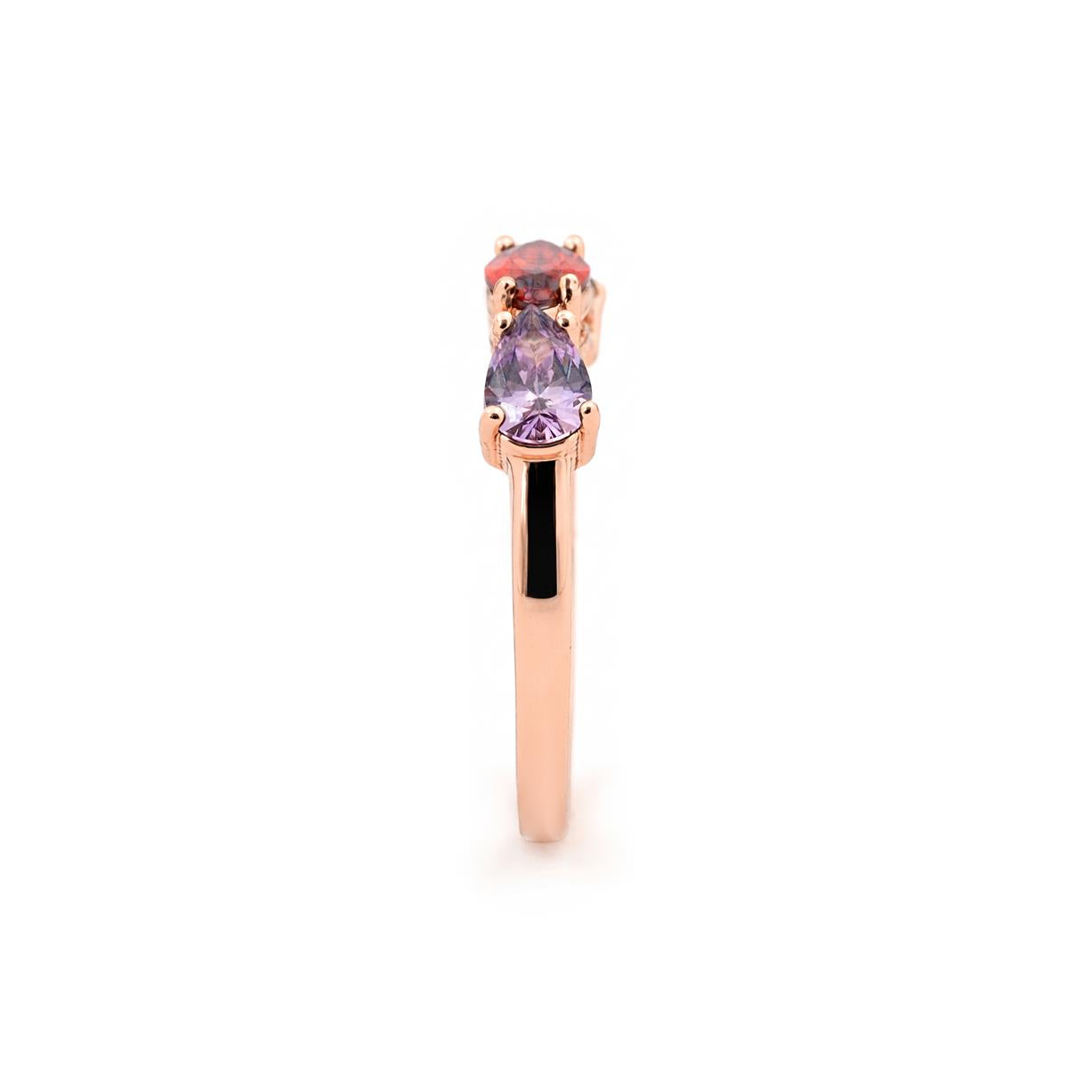 Anello Prazma finitura oro rosa 18k - Prazma