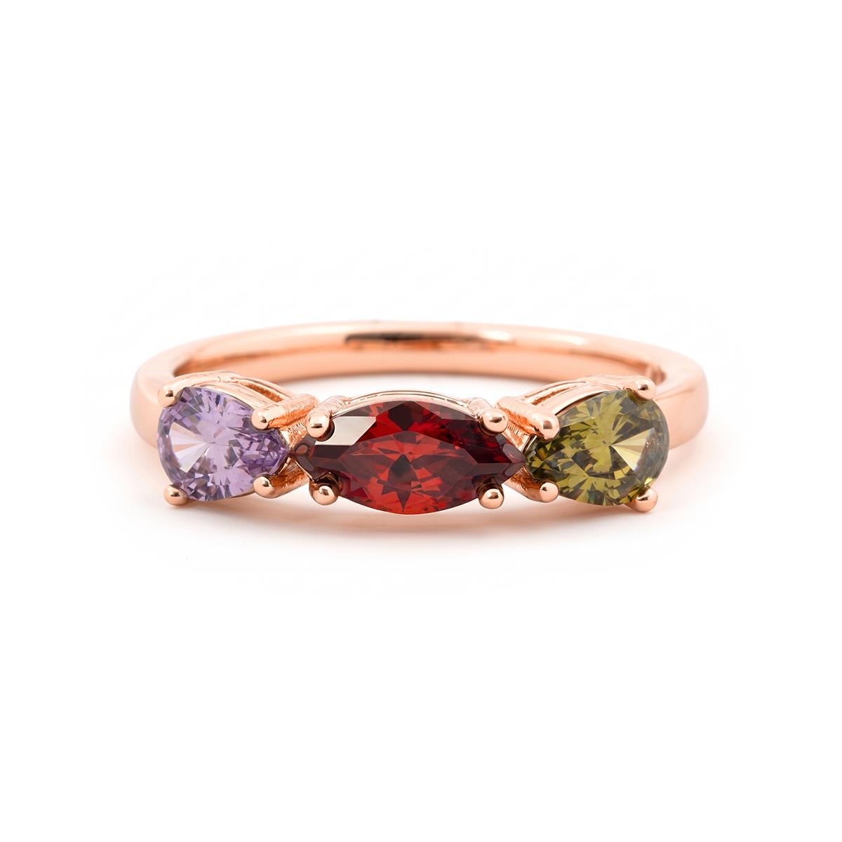 Anello Prazma finitura oro rosa 18k - Prazma