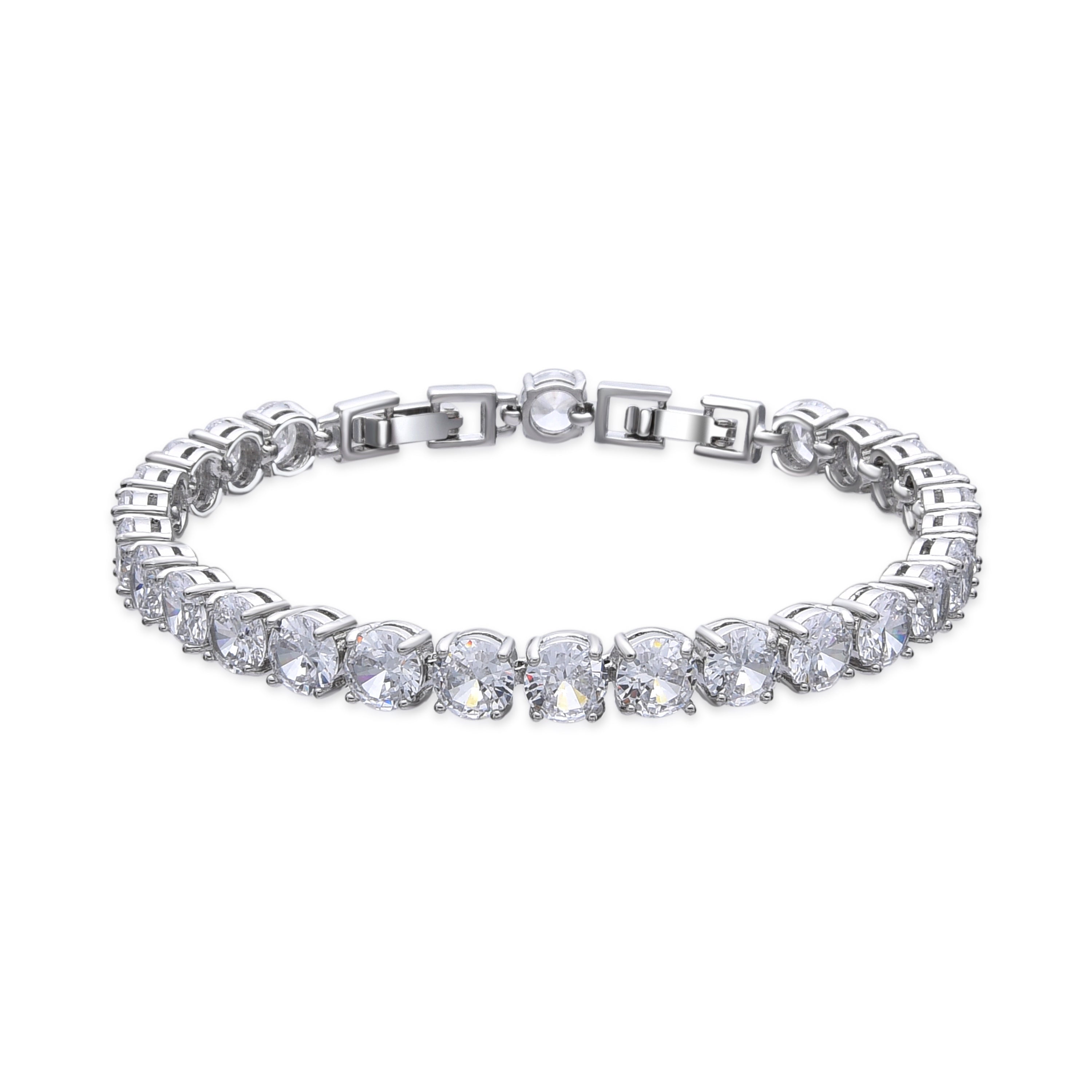 Bracelet finition argent et zircon brillant - Ginsi