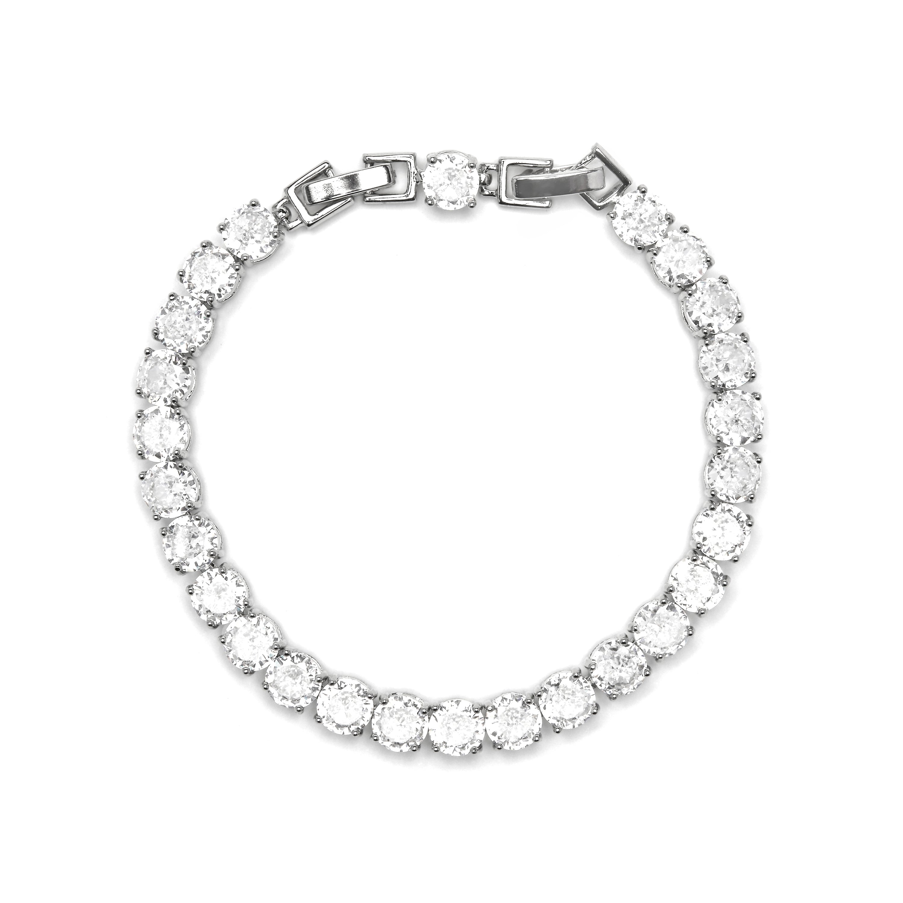 Bracelet finition argent et zircon brillant - Ginsi
