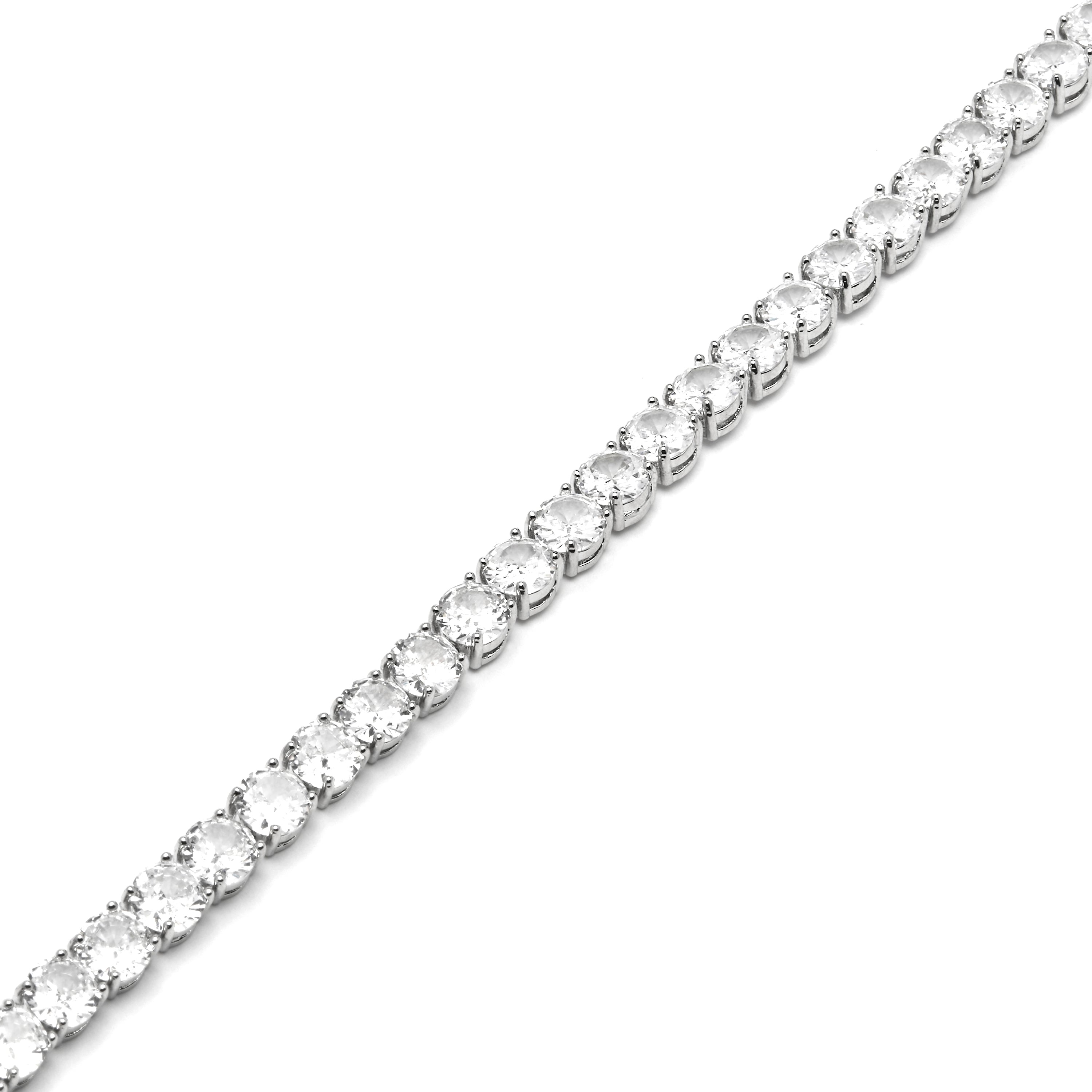 Bracelet finition argent et zircon brillant - Ginsi
