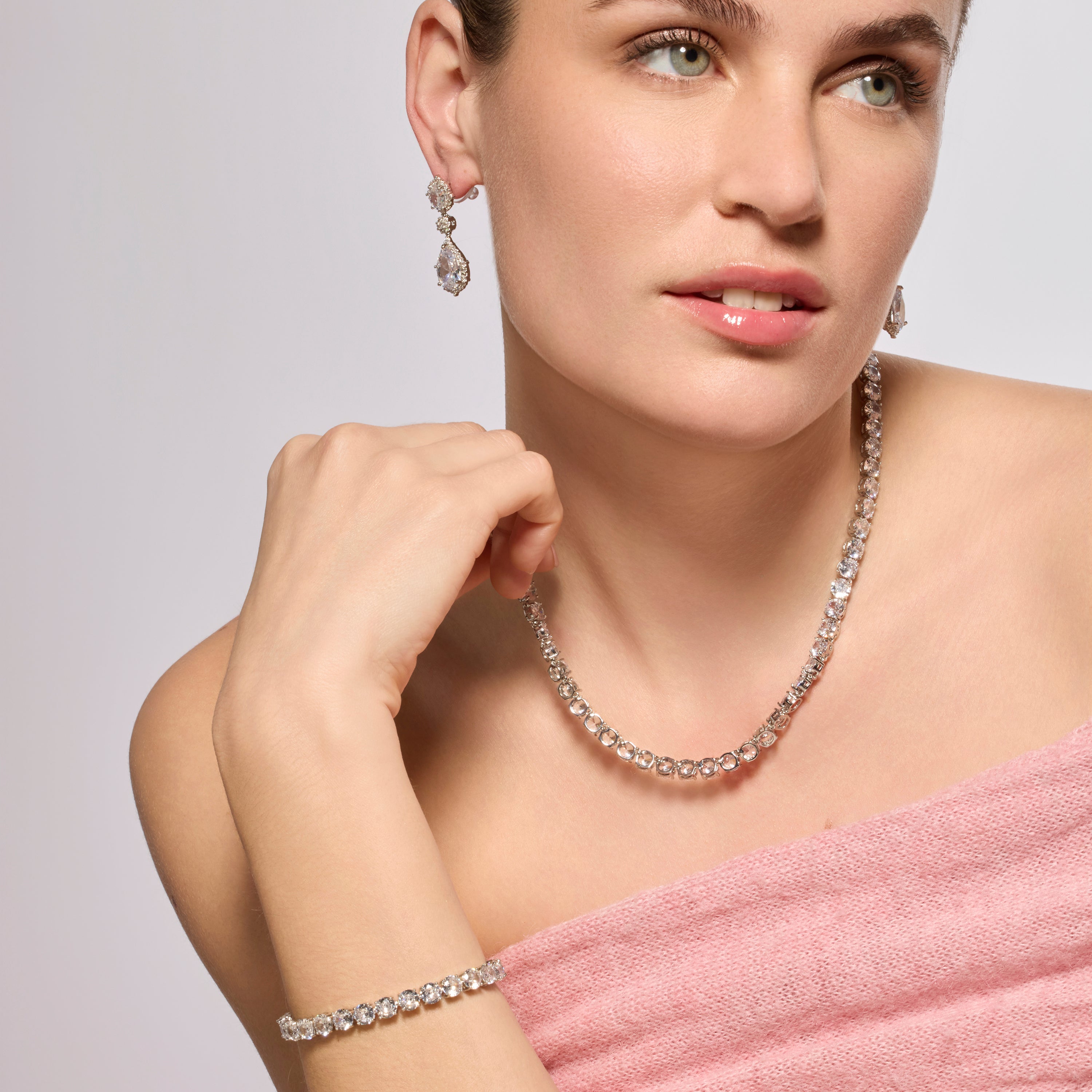 Bracelet finition argent et zircon brillant - Ginsi