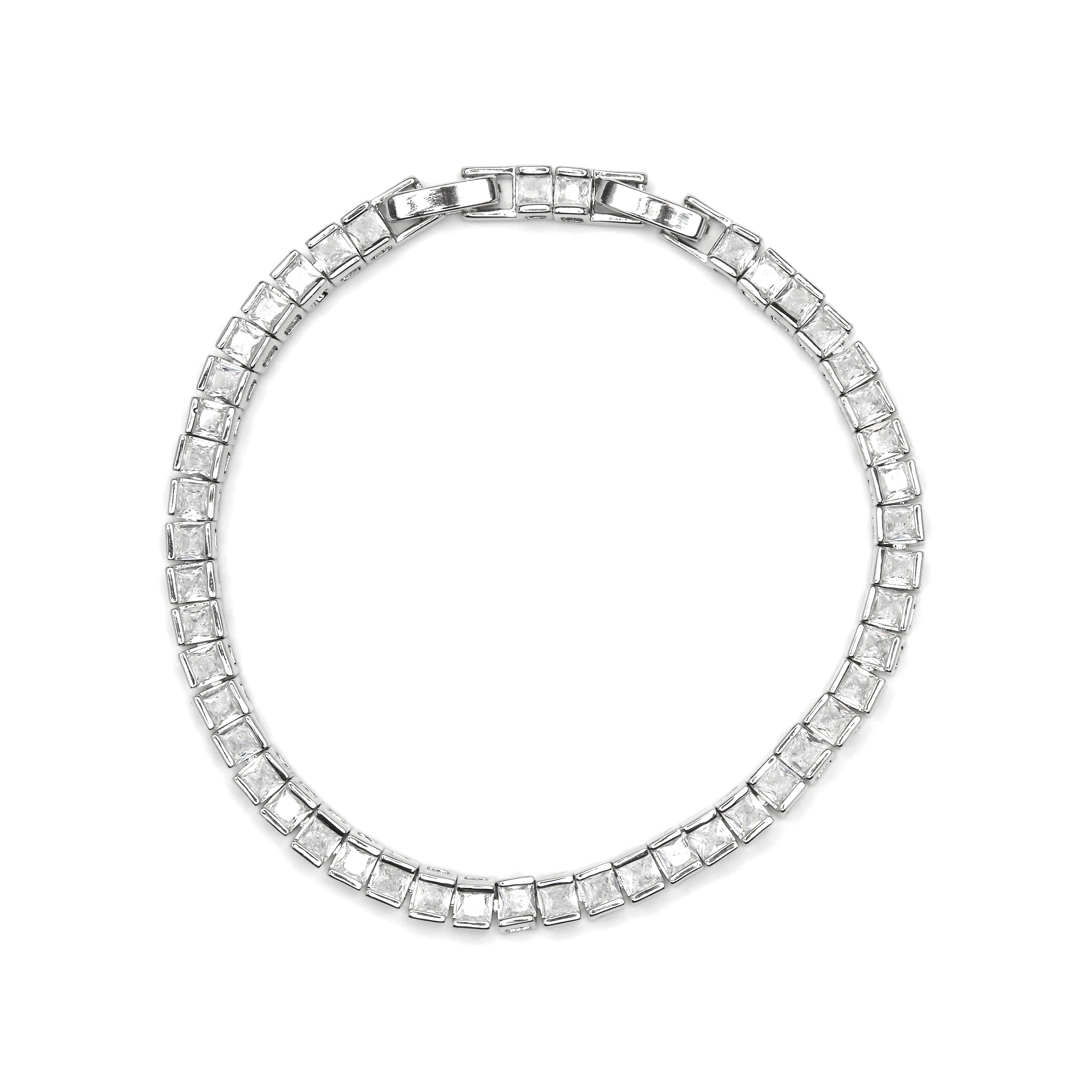 Bracelet finition argent et zircon brillant - Zaix