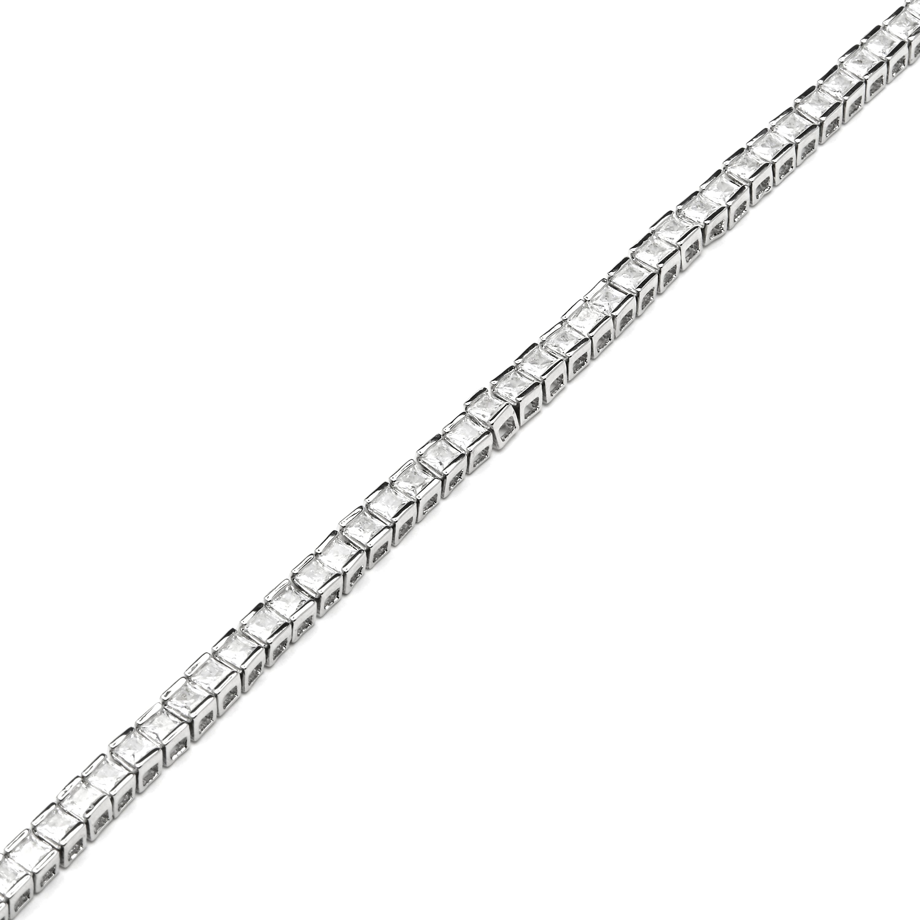 Bracelet finition argent et zircon brillant - Zaix