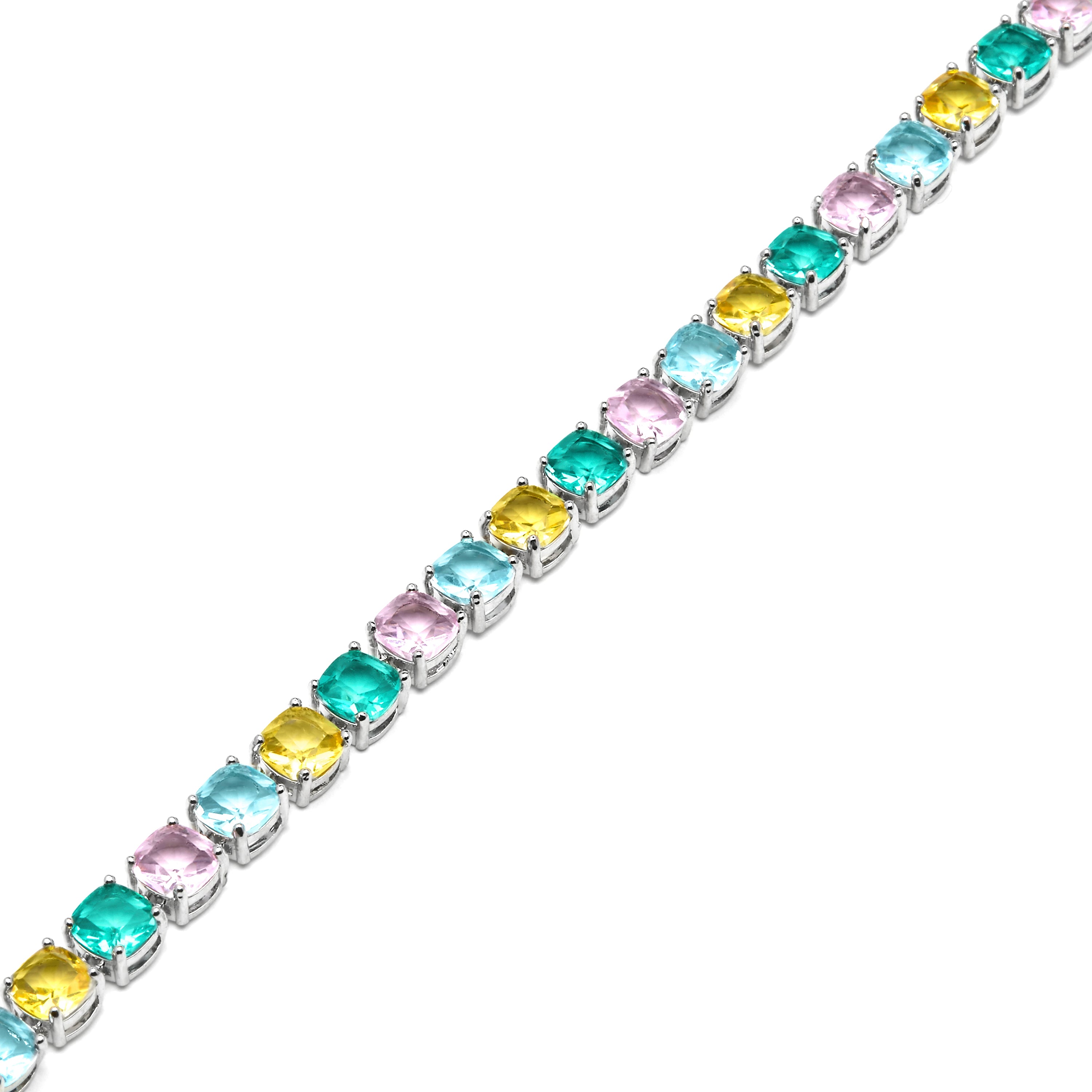 Silver finish bracelet and Multicolor Zirconia - Dow