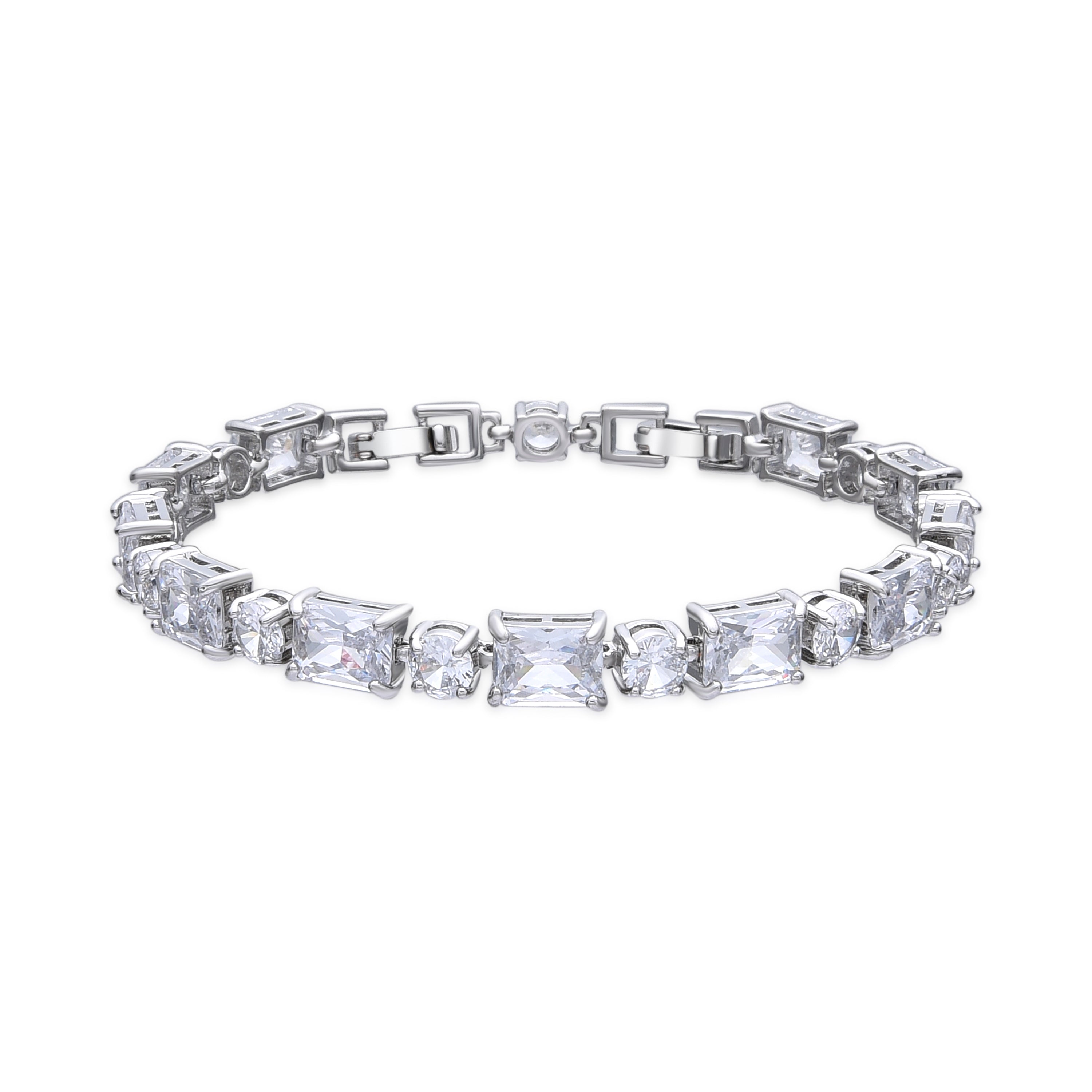 Pulsera acabado plata y Circonita Brillante - Ilas