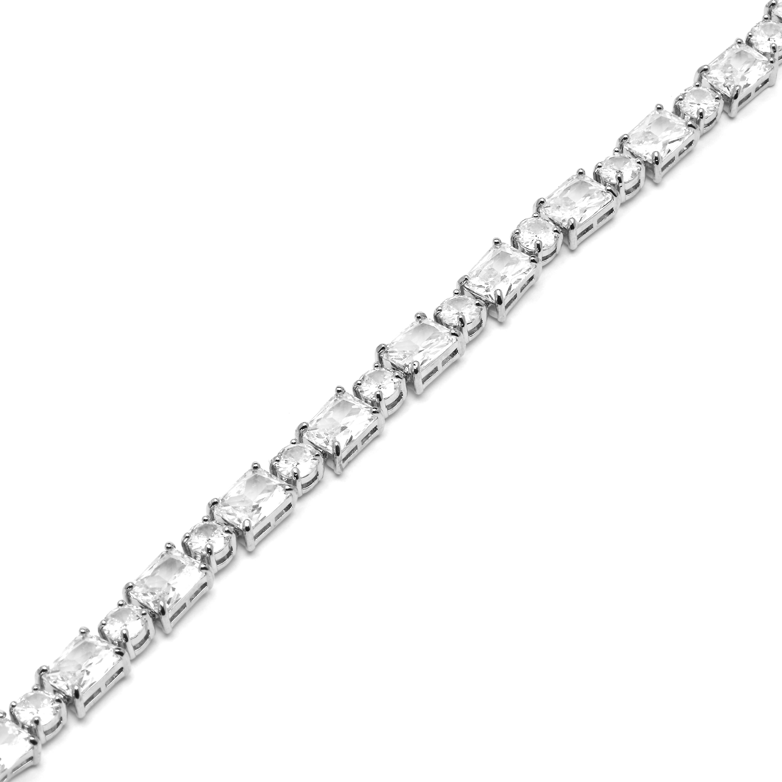Pulsera acabado plata y Circonita Brillante - Ilas