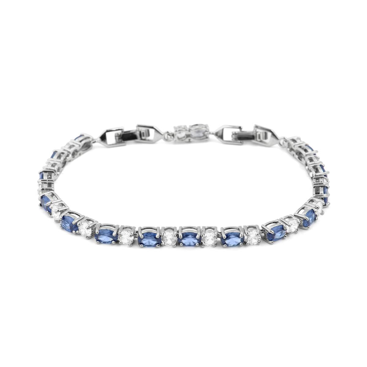 Pulsera de Circonita Tanzanita acabado en rodio - Misze