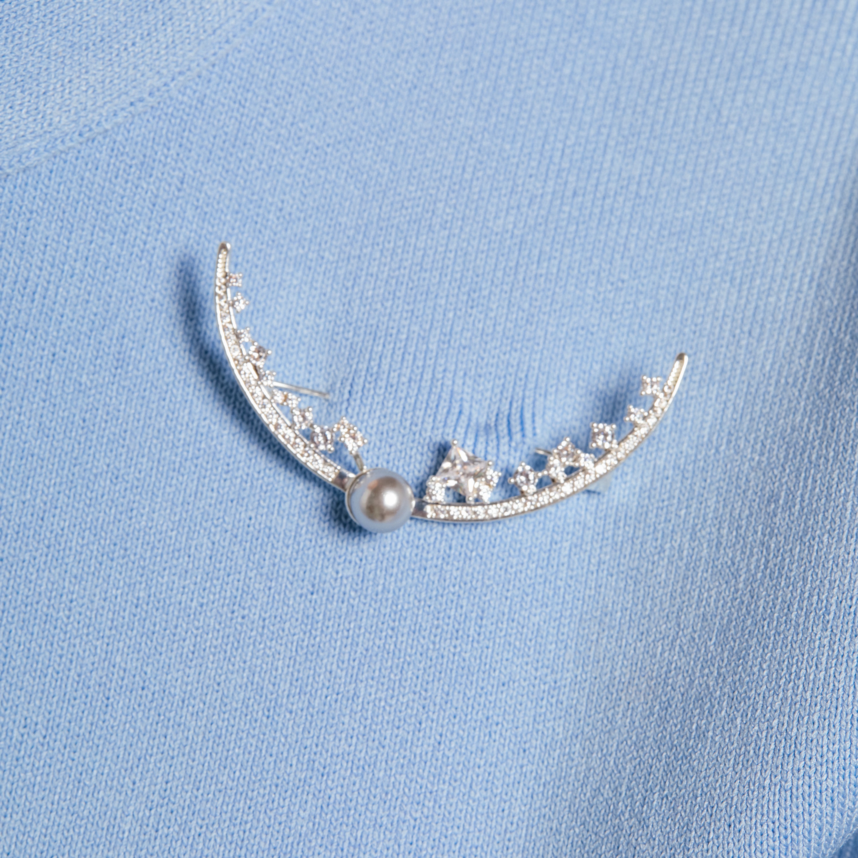 Broche de Perla Negra acabado en rodio - Libau