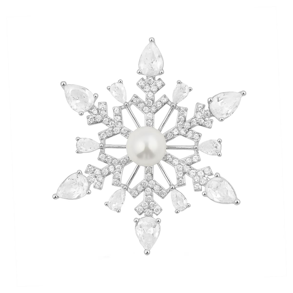 Broche de Perla Blanca acabado en Plata de Ley 925 - Lairat