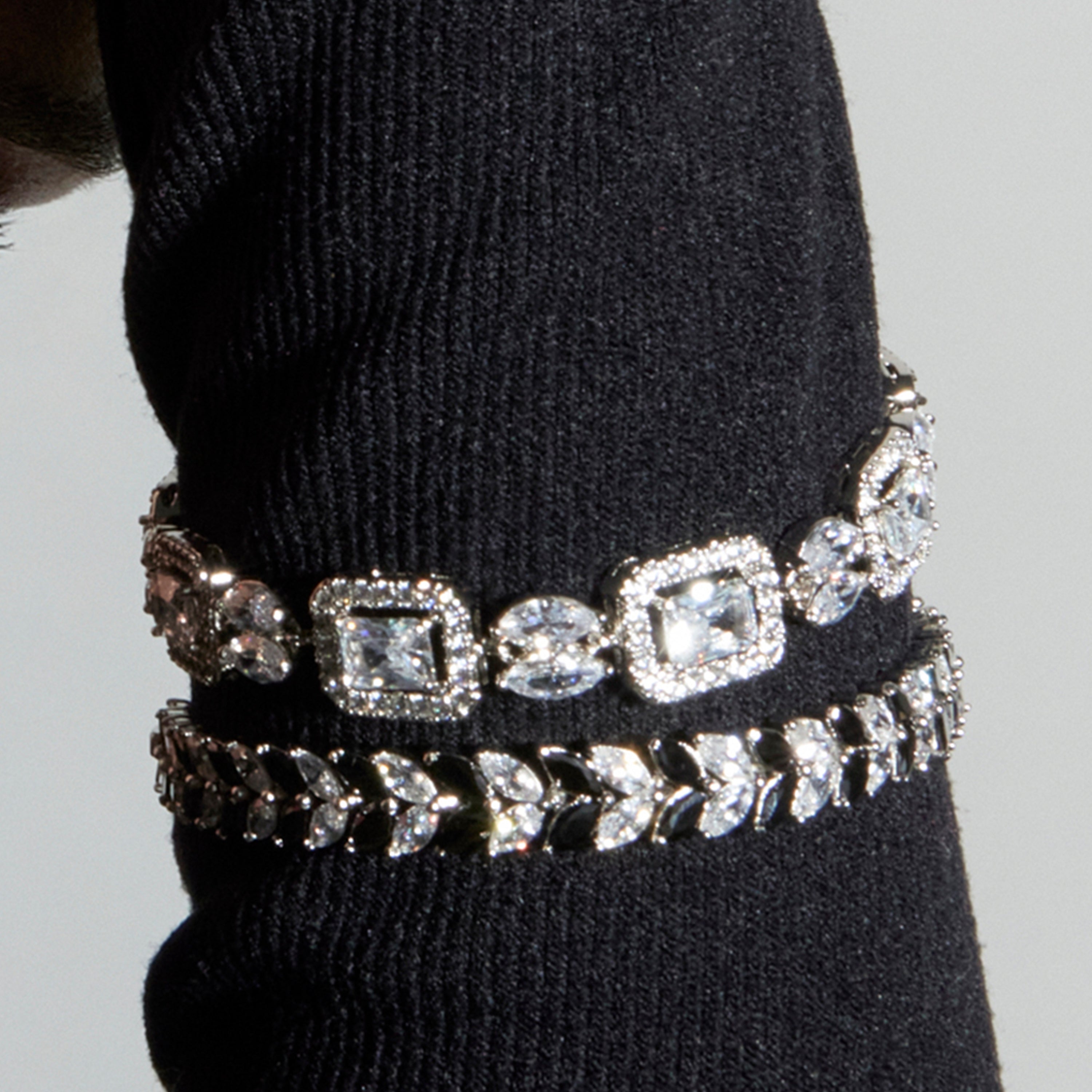 Bracelet avec Zircone Brillante finition argent - Neda