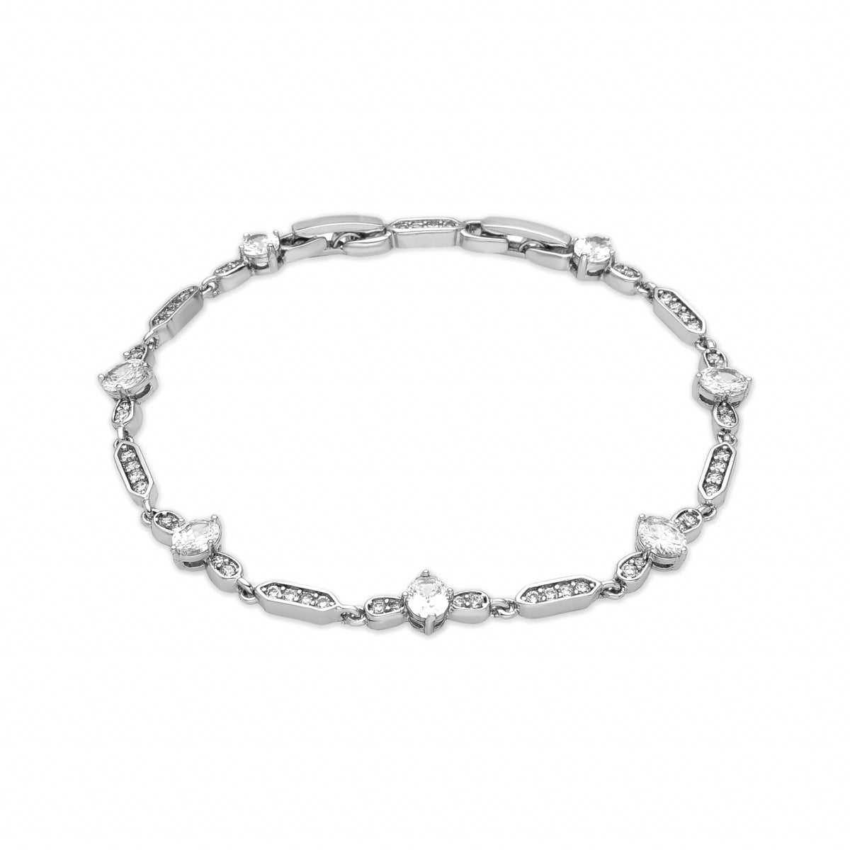 Bracelet with Shiny Zirconia in silver finish - Sanu