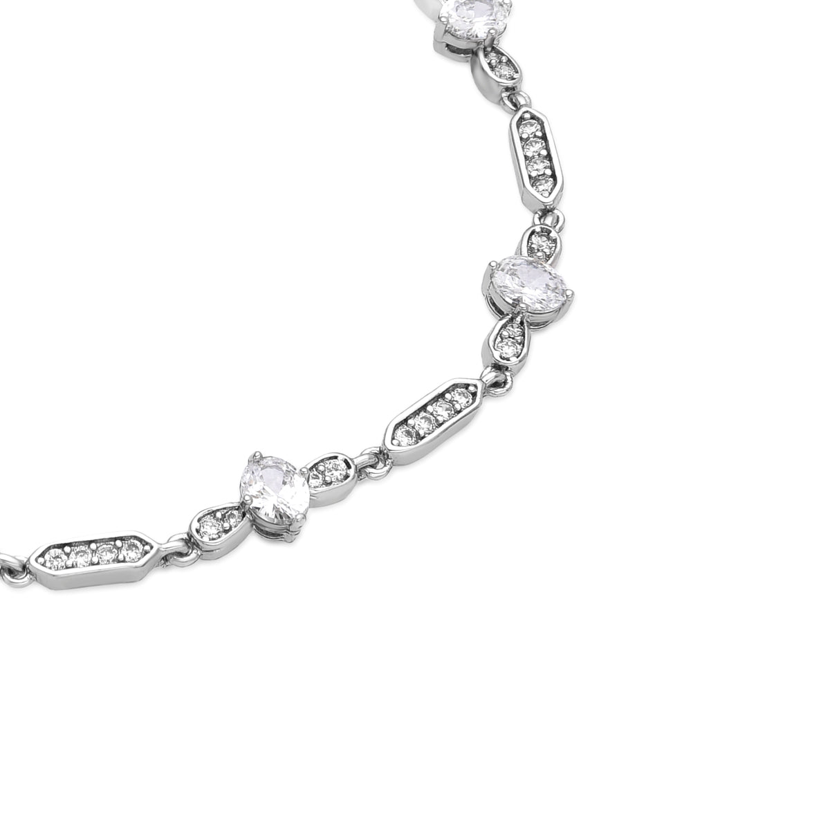 Bracelet with Shiny Zirconia in silver finish - Sanu