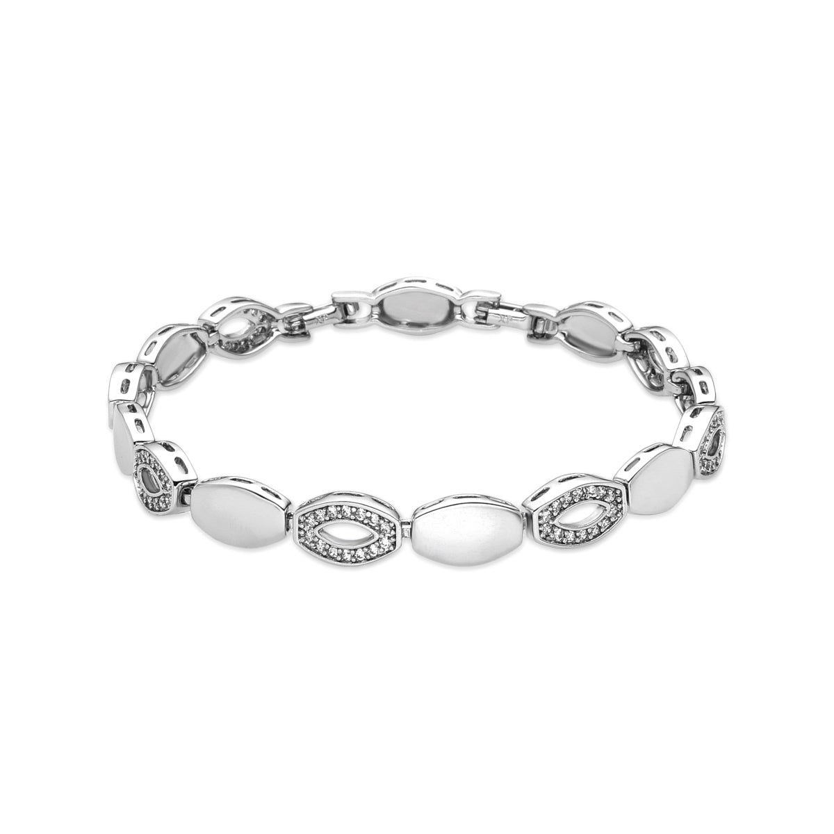 Bracelet with Shiny Zirconia in silver finish - Livas