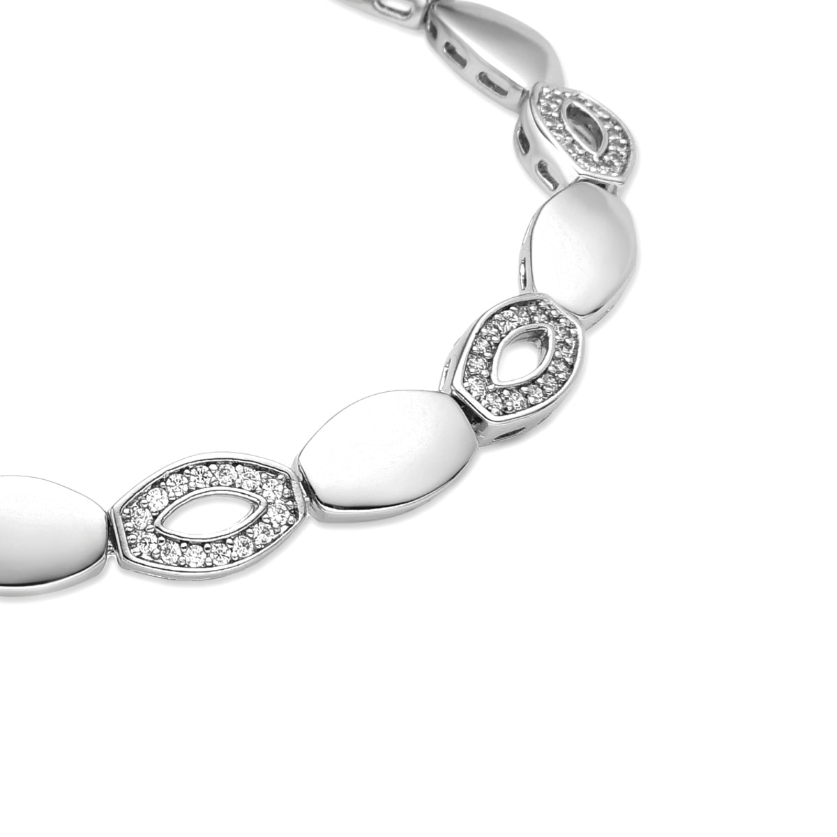 Bracelet with Shiny Zirconia in silver finish - Livas