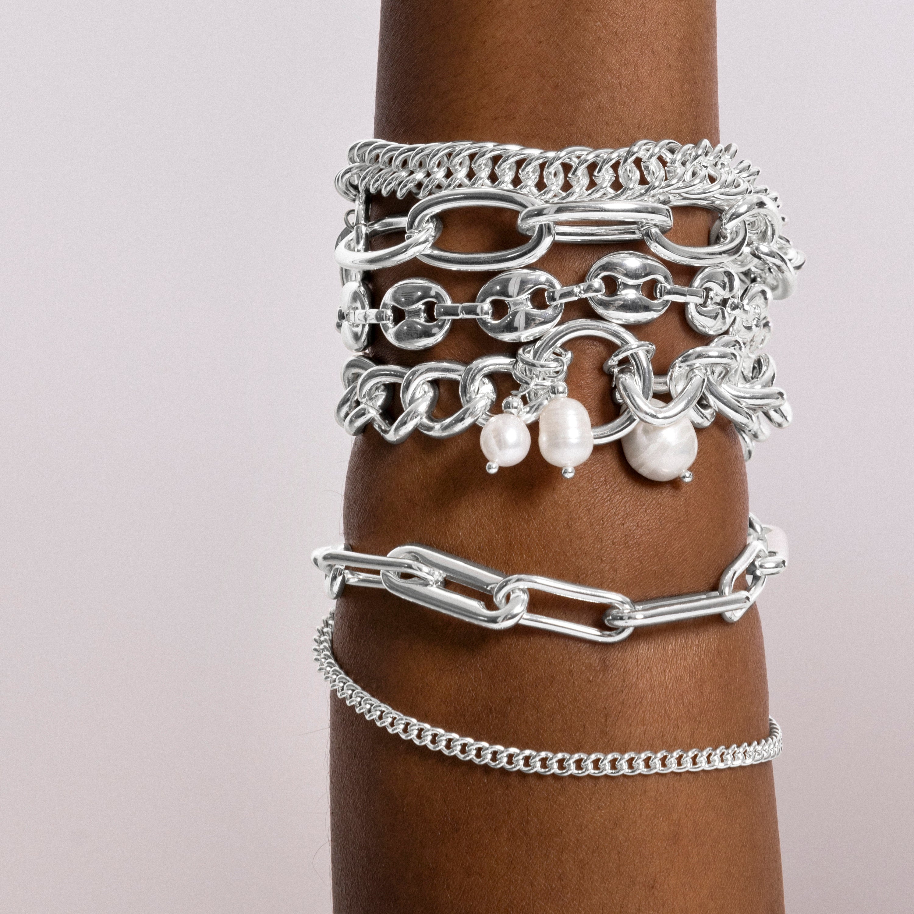 Pulsera acabada en rodio - Invak