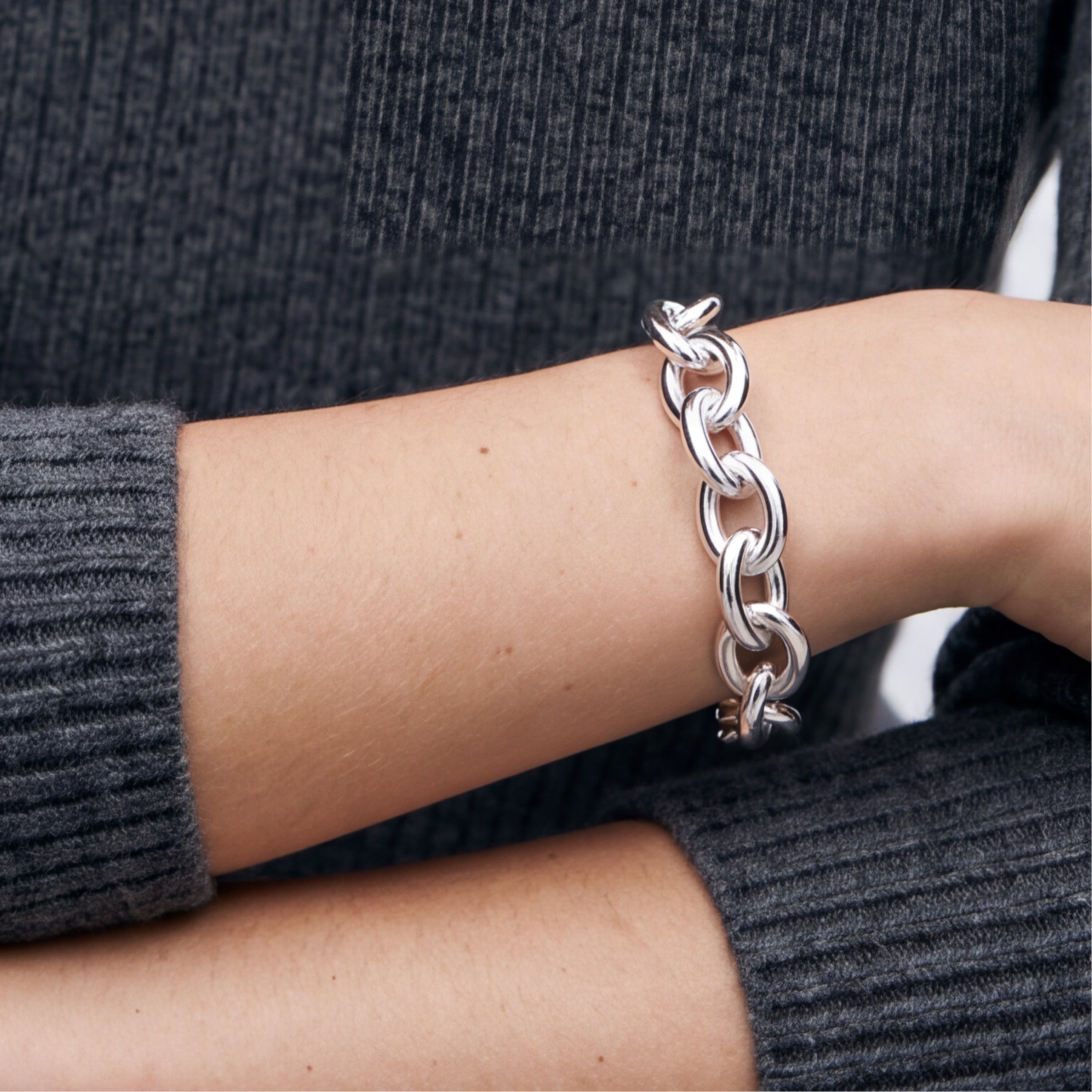 Pulsera acabado en plata - Cinaz